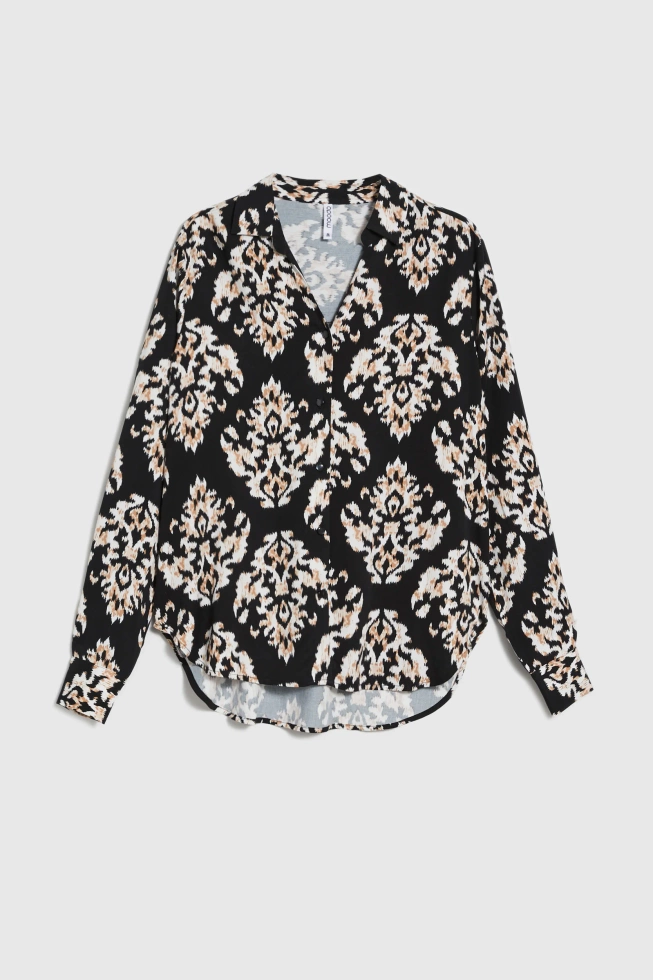 Wiskozowa koszula czarna