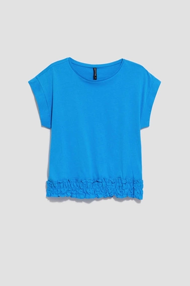 Gładka bluzka lazurowa