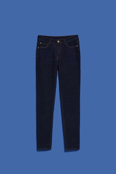 Jeansy z prostą nogawką szafirowe