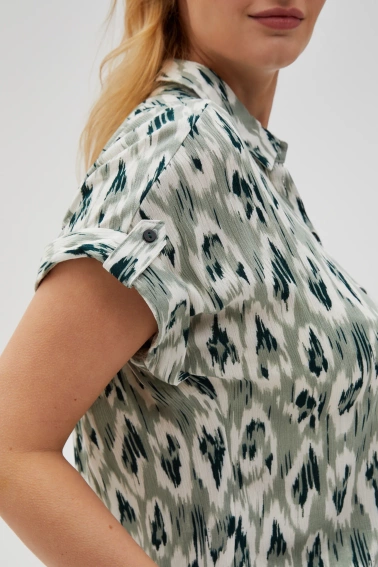 Wiskozowa koszula oliwkowa