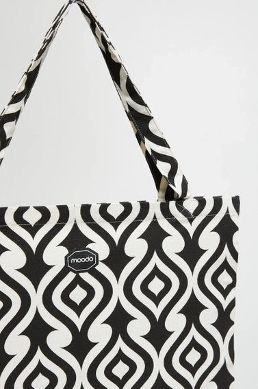 Bawełniana torba czarno-biała
