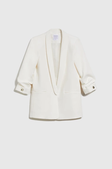 Marynarka z marszczonymi rękawami biała