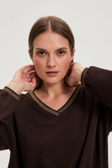 Bawełniana bluza brązowa