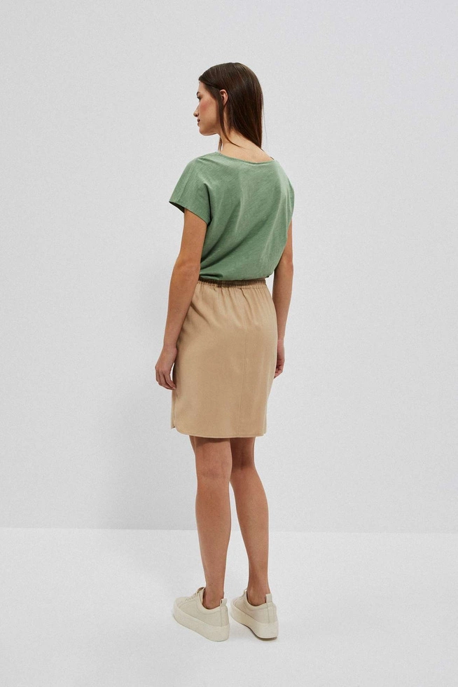Spódnica z kieszeniami ciemnobeżowa