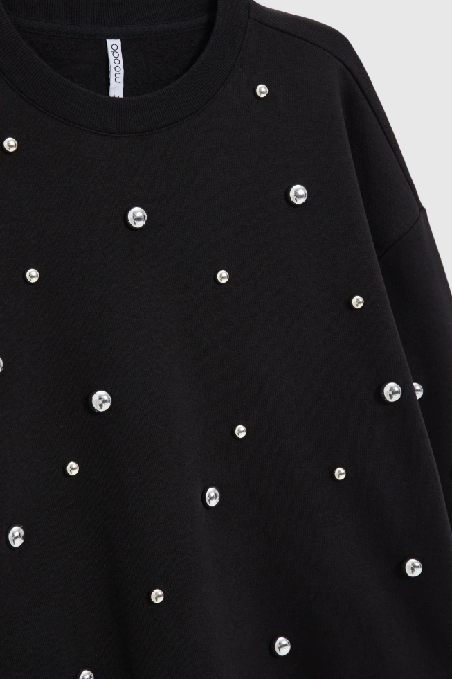 Bluza z dżetami czarna