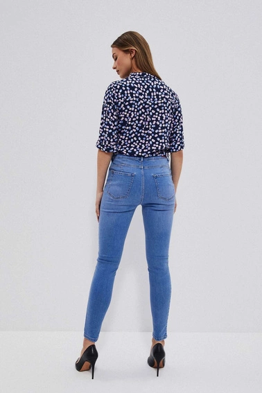 Jeansy push up niebieskie