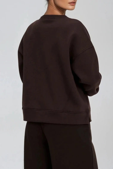 Bluza oversize brązowa