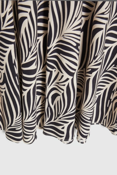 Wiskozowa spódnica midi granatowa