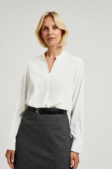 Gładka elegancka koszula biała 