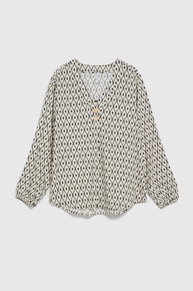 Koszula ze wzorem i ozdobnymi guzikami