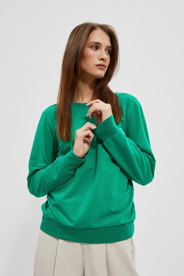 Bluza z dekoltem na plecach zielona