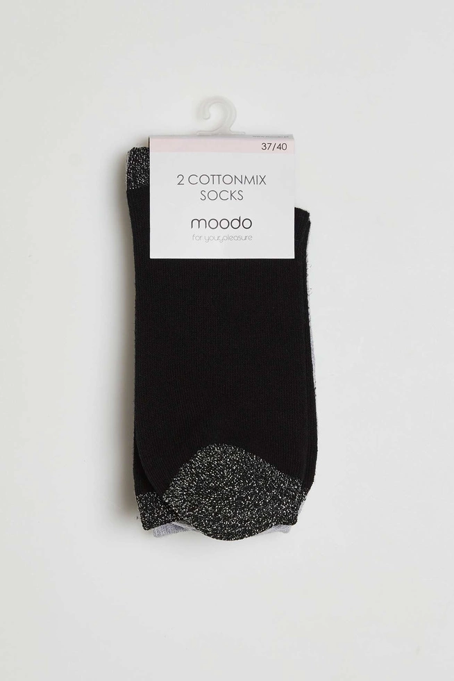 2 pack skarpet z metaliczną nitką