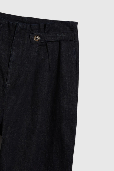 Jeansy z szerokimi nogawkami granatowe