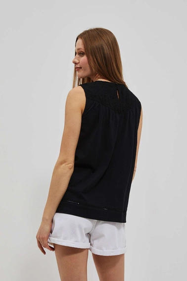 Bawełniany top czarny