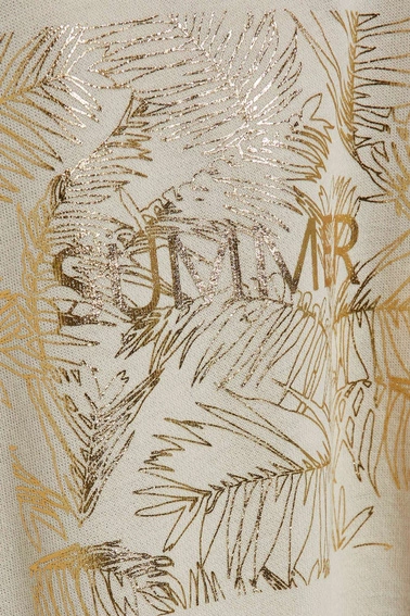 Bluza z nadrukiem piaskowa