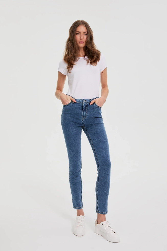 Jeansy skinny niebieskie