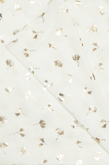 Letni szal z nadrukiem biały