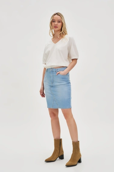 Jeansowa spódnica niebieska