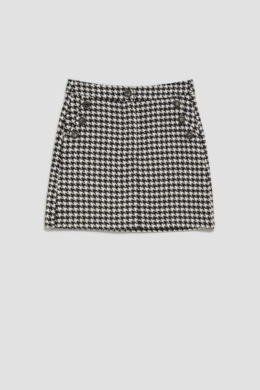 Spódniczka w pepitkę czarno-biała