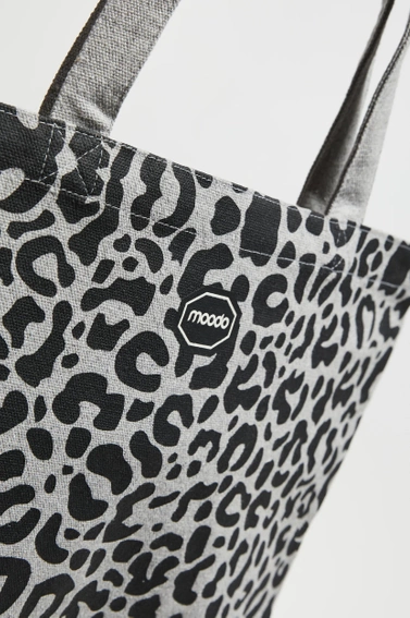 Torba shopper w zwierzęcy wzór szara