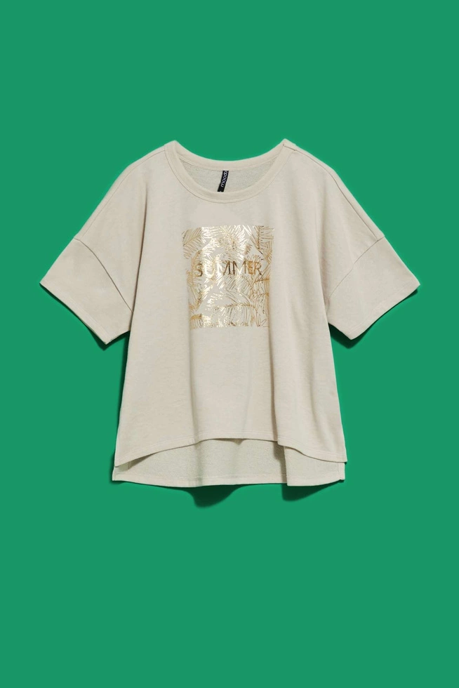 Bluza z nadrukiem piaskowa