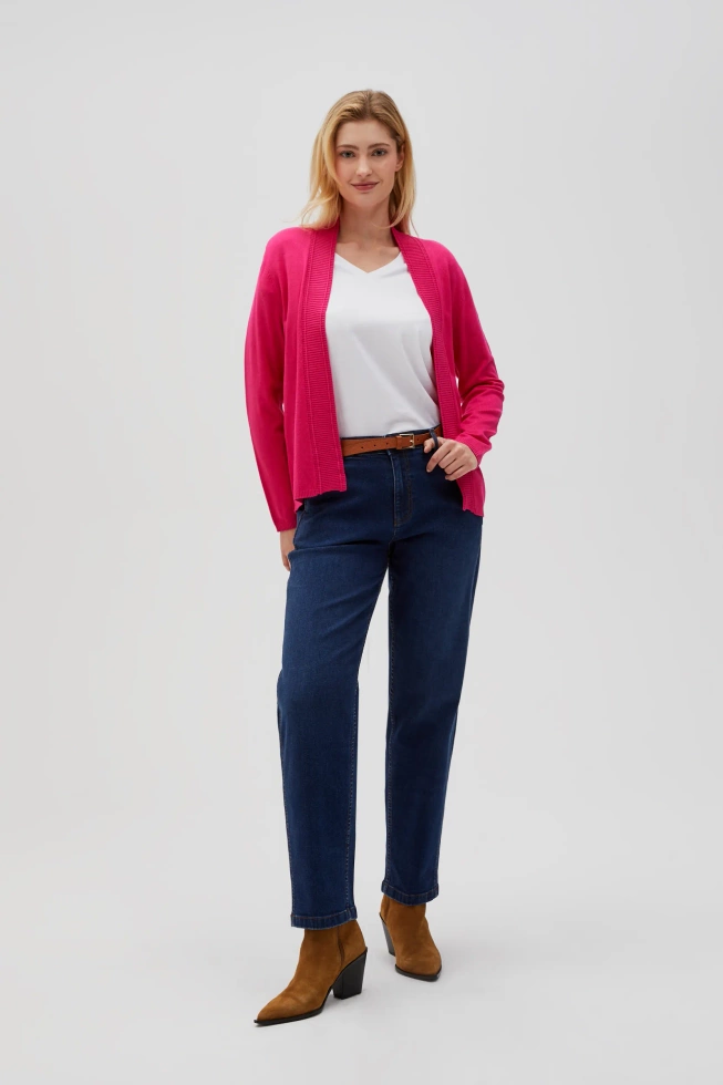 Wiskozowy sweter fuksjowy