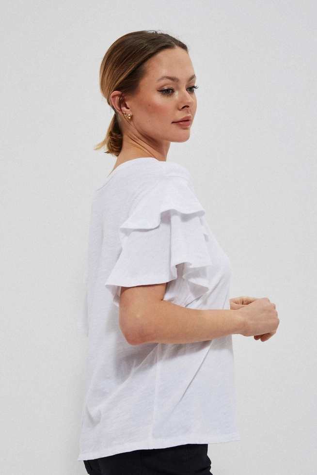 Bluzka z falbanami biała