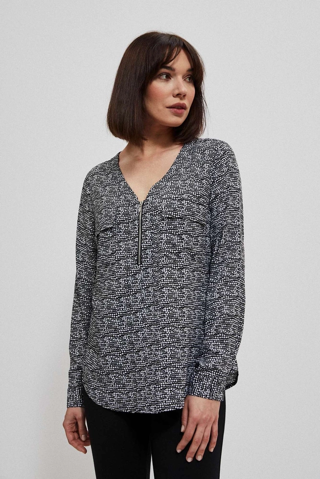 Wiskozowa koszula z printem