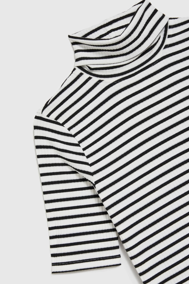 Bluzka z golfem w paski