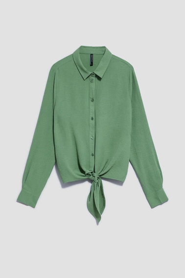 Koszula oliwkowa z wiązaniem