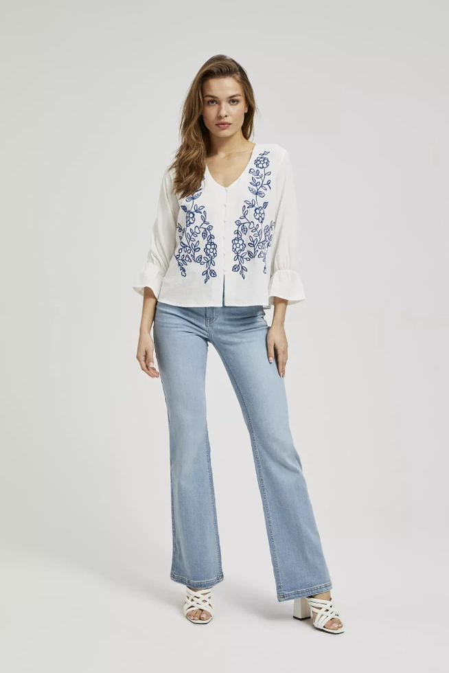 Koszula zapinana na guziki biała