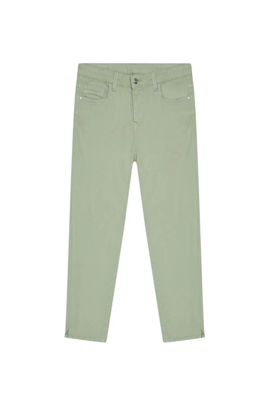 Gładkie spodnie 7/8 patynowe