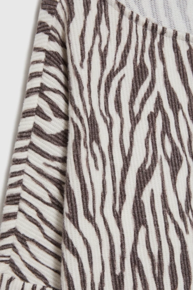 Bluza w zwierzęcy wzór beżowa