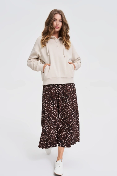 Bluza z kapturem beżowa