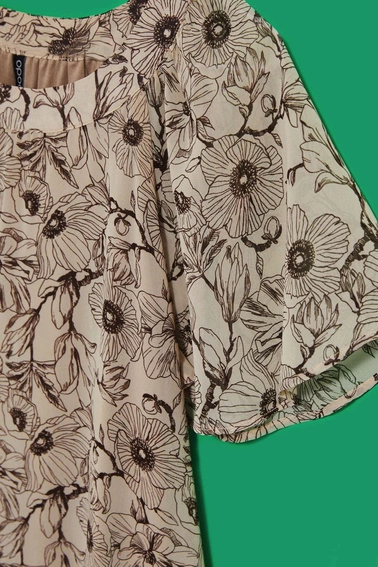 Rozkloszowana sukienka z kwiatowym printem