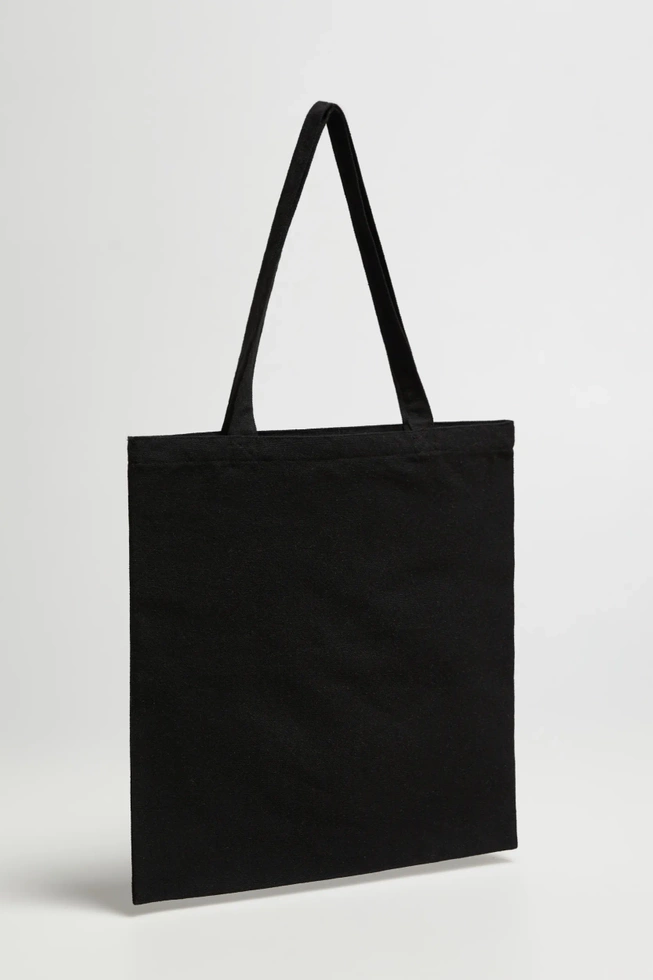 Torba shopper z nadrukiem czarna