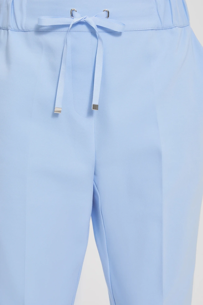 Spodnie z nogawkami w kant błękitne