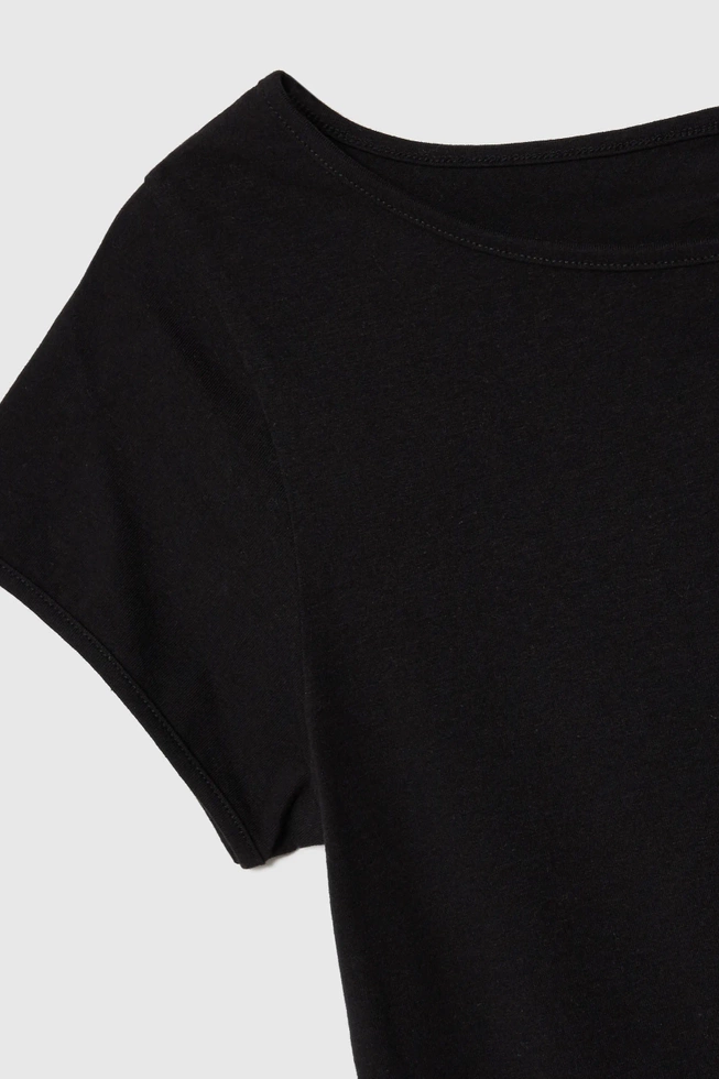 Dopasowany t-shirt czarny