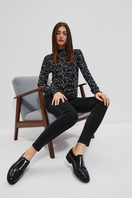 Jeansy z wysokim stanem czarne