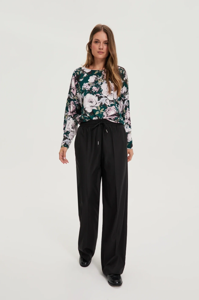 Spodnie z szerokimi nogawkami czarne