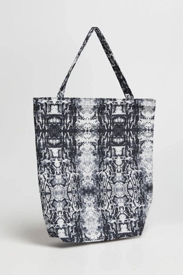 Bawełniana torba w zwierzęcy wzór czarna
