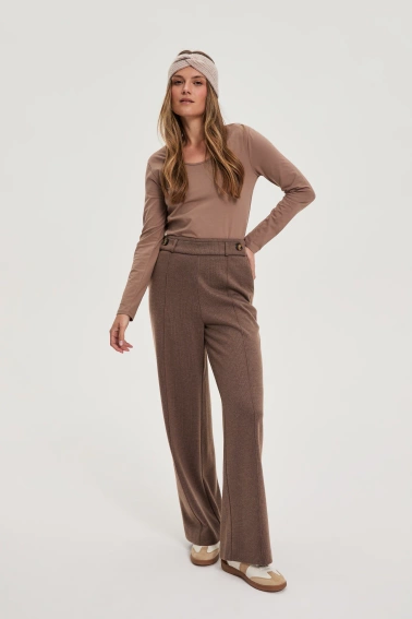 Bawełniana bluzka jasnobrązowa