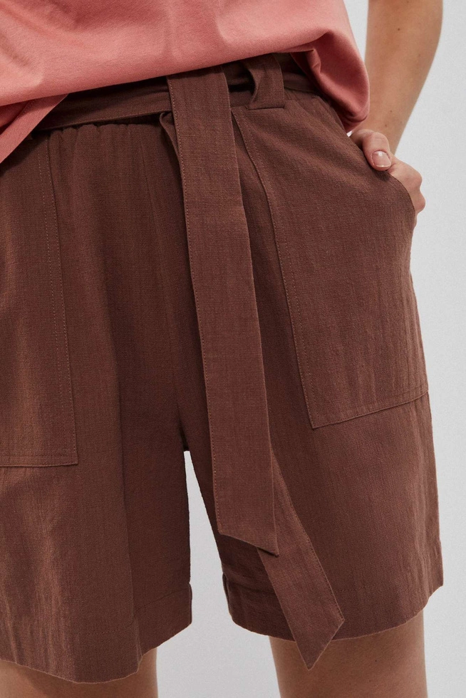 Gładkie szorty z bawełny