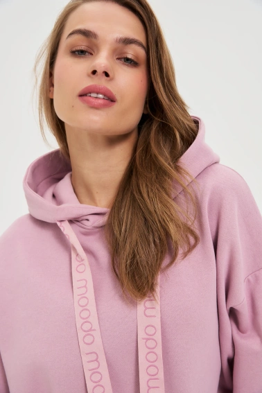 Bluza z kapturem różowa