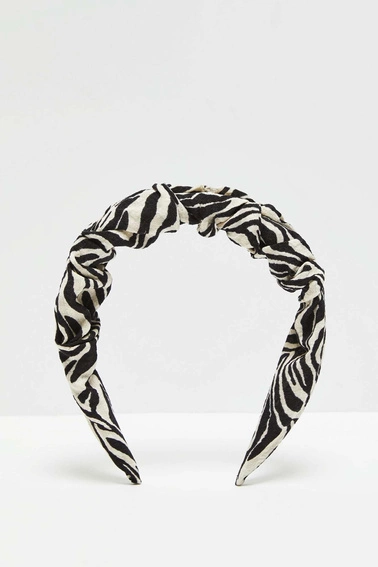 Opaska na włosy w zwierzęcy wzór czarna