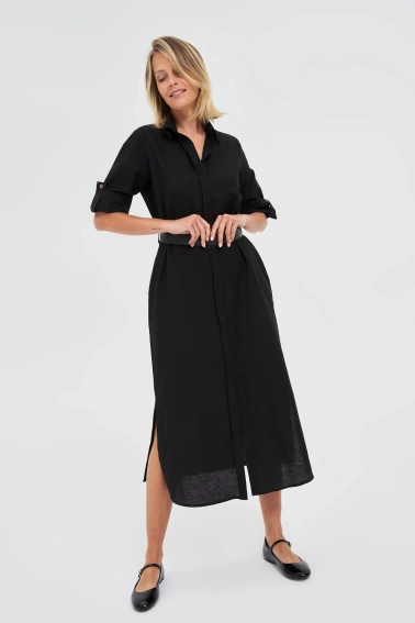 Szmizjerka midi czarna