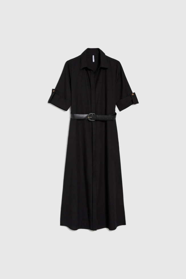 Szmizjerka midi czarna