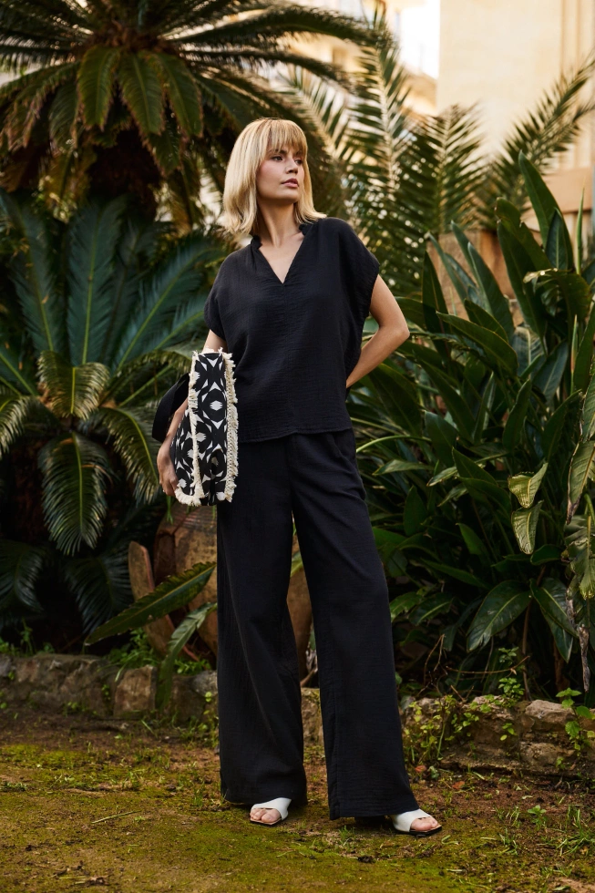 Bawełniana koszula czarna