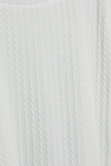 Bluzka ze strukturalnej tkaniny perłowa