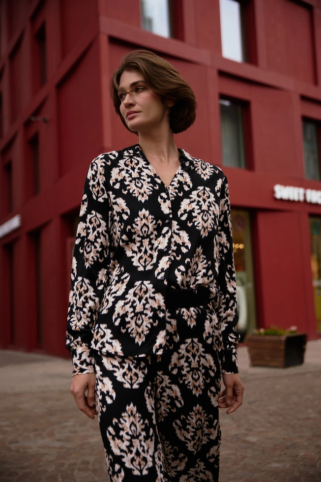 Wiskozowa koszula czarna